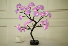 Limited Edition - Light Purple Rose LED Lamp